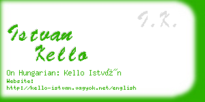 istvan kello business card